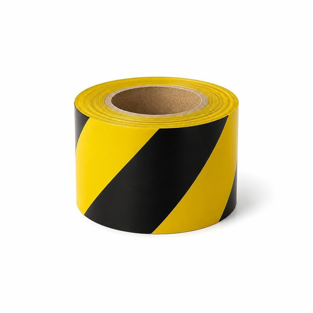 2" X 50M AWAS WARNING TAPE YELLOW & BLACK