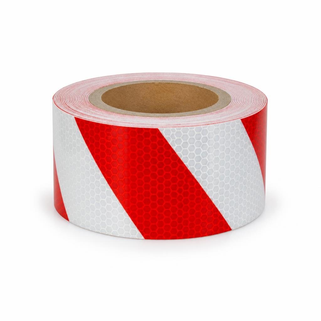 DOSAFE 2"x5M SELF ADHESIVE REFLECTIVE TAPE-RED/WHT