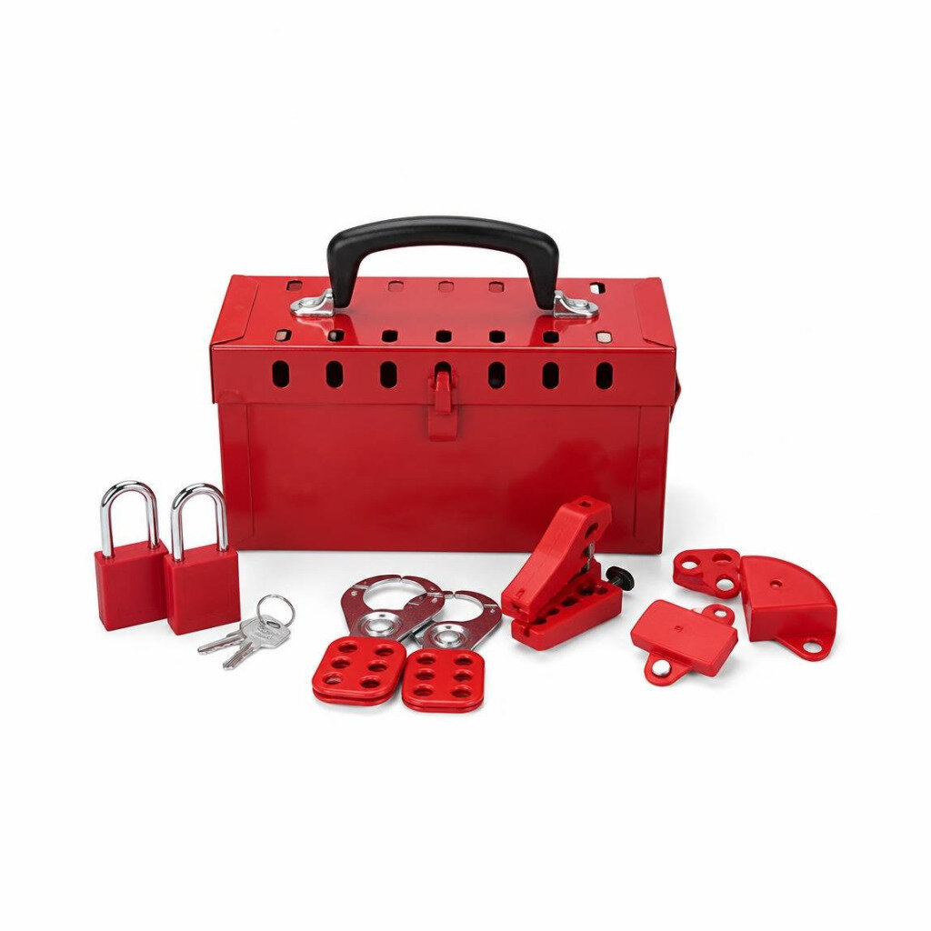 DANGER BC-X02 233 X 195 X 95MM PORTABLE STEEL SAFETY LOCKOUT KIT