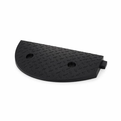 RUBBER SPEED HUMP END SECTION H/ROUND - BLACK