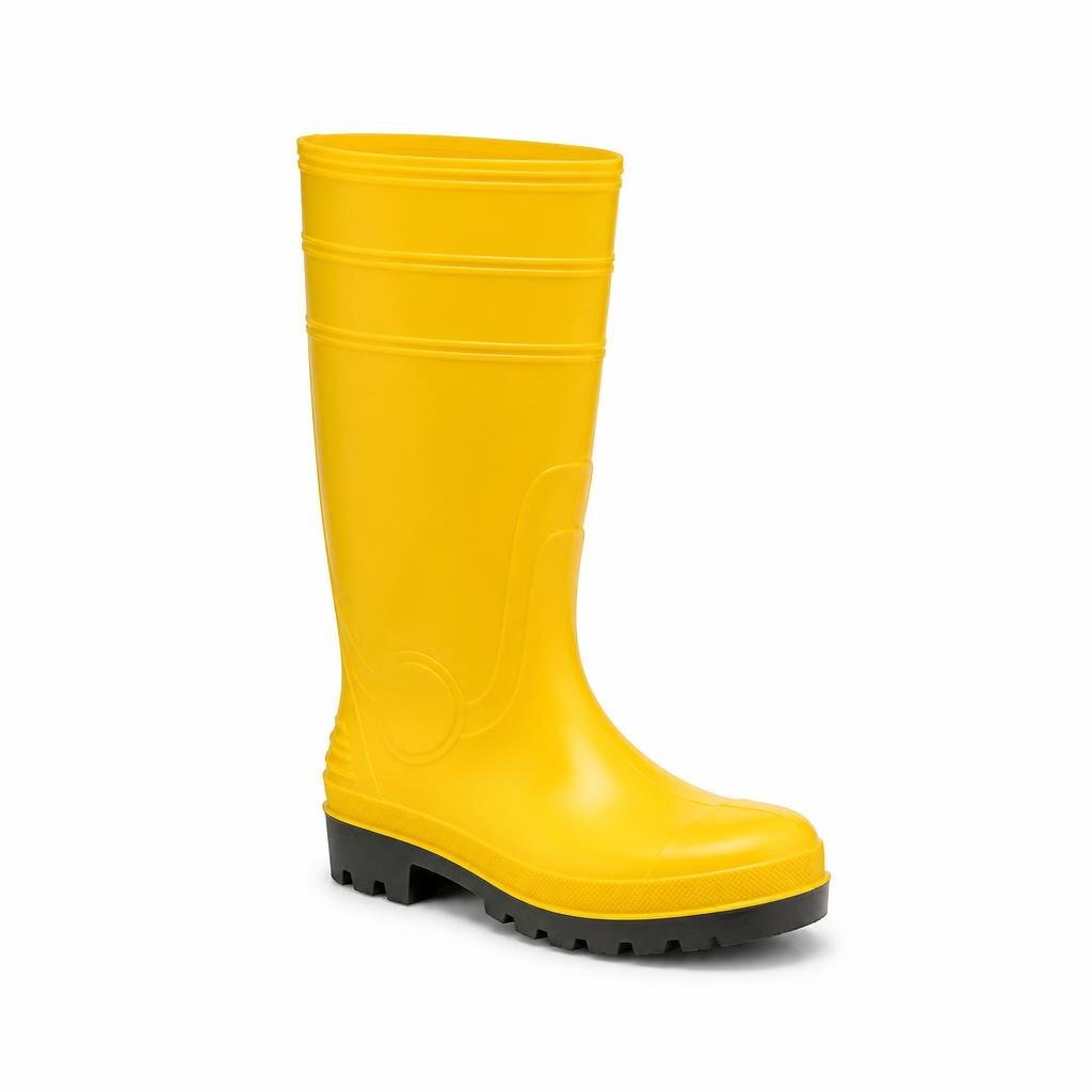 M-EURO UK #10/44 YELLOW SAFETY RUBBER BOOTS (STEEL TOP CAP & MIDSOLE)