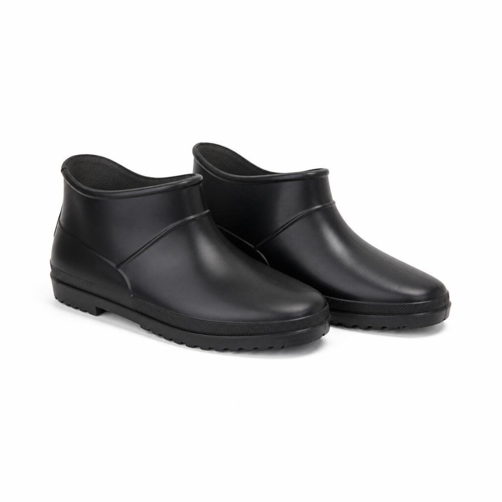 BLACK 3-300 #08/41 SHORT RUBBER RAINSHOES