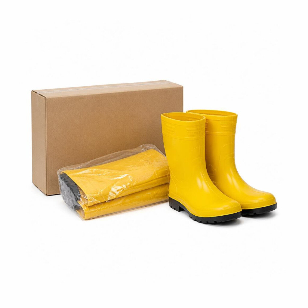 GOCO M985 #09/42 YELLOW RAINSHOES MID CUT WITH STEEL (10PAIR/CTN)
