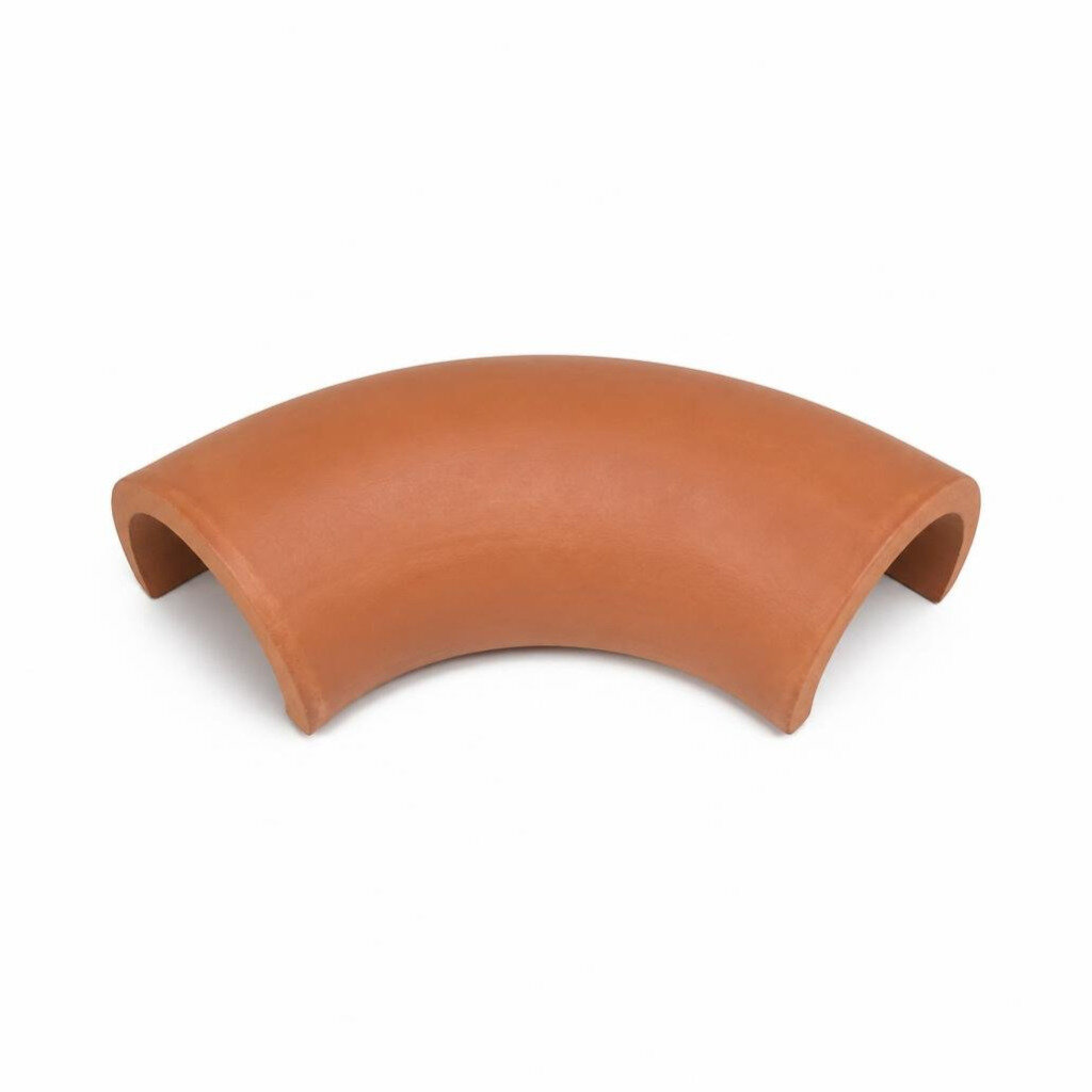 9" X 45* HALF ROUND DRAIN CLAY BEND