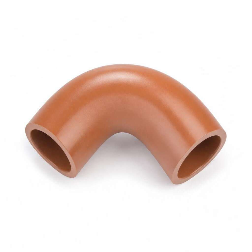4" X 90* HALF ROUND DRAIN CLAY BEND