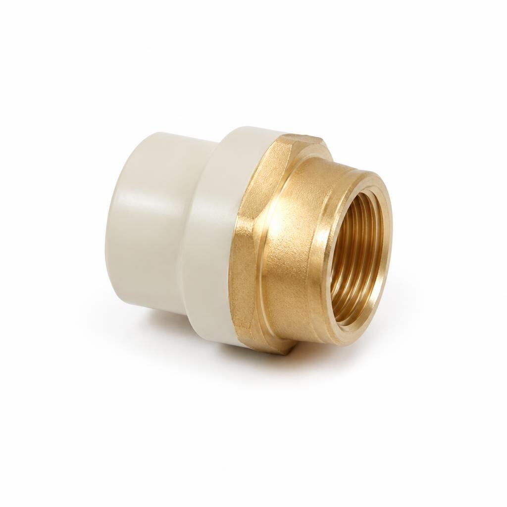 20MM X 1/2" PVC P/T SOCKET - BRASS THREADED