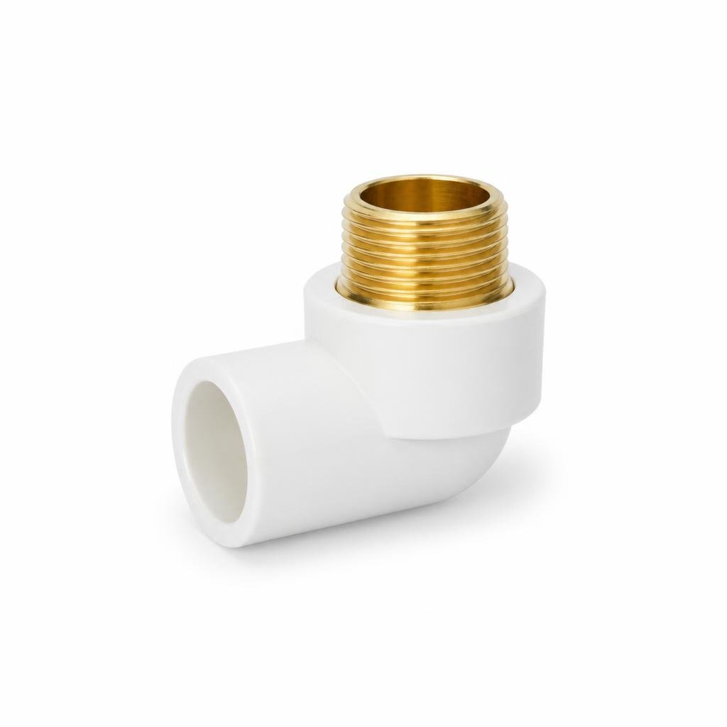 20MM X 1/2" PVC P/T ELBOW WITH BRASS THREAD
