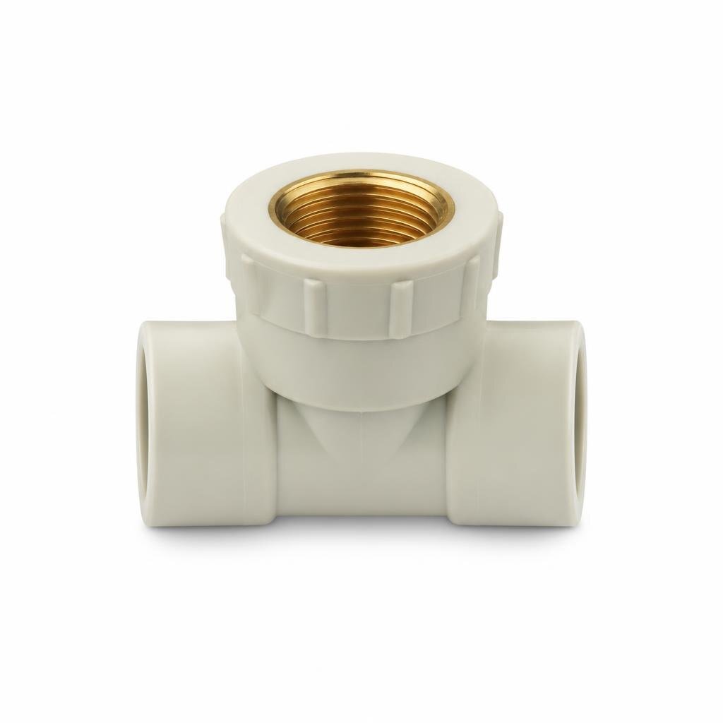 15MM X 1/2" PVC P/T TEE - BRASS THREADED