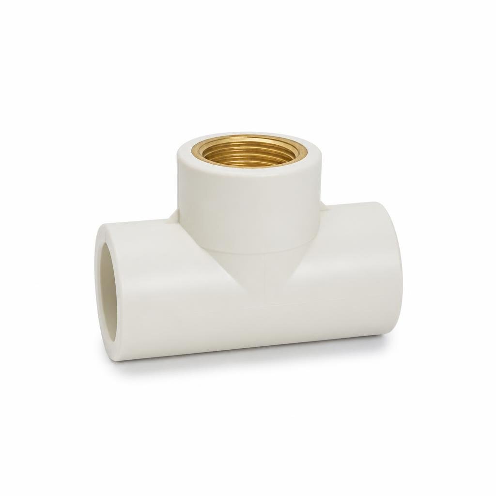 20MM X 1/2" PVC P/T TEE - BRASS THREADED