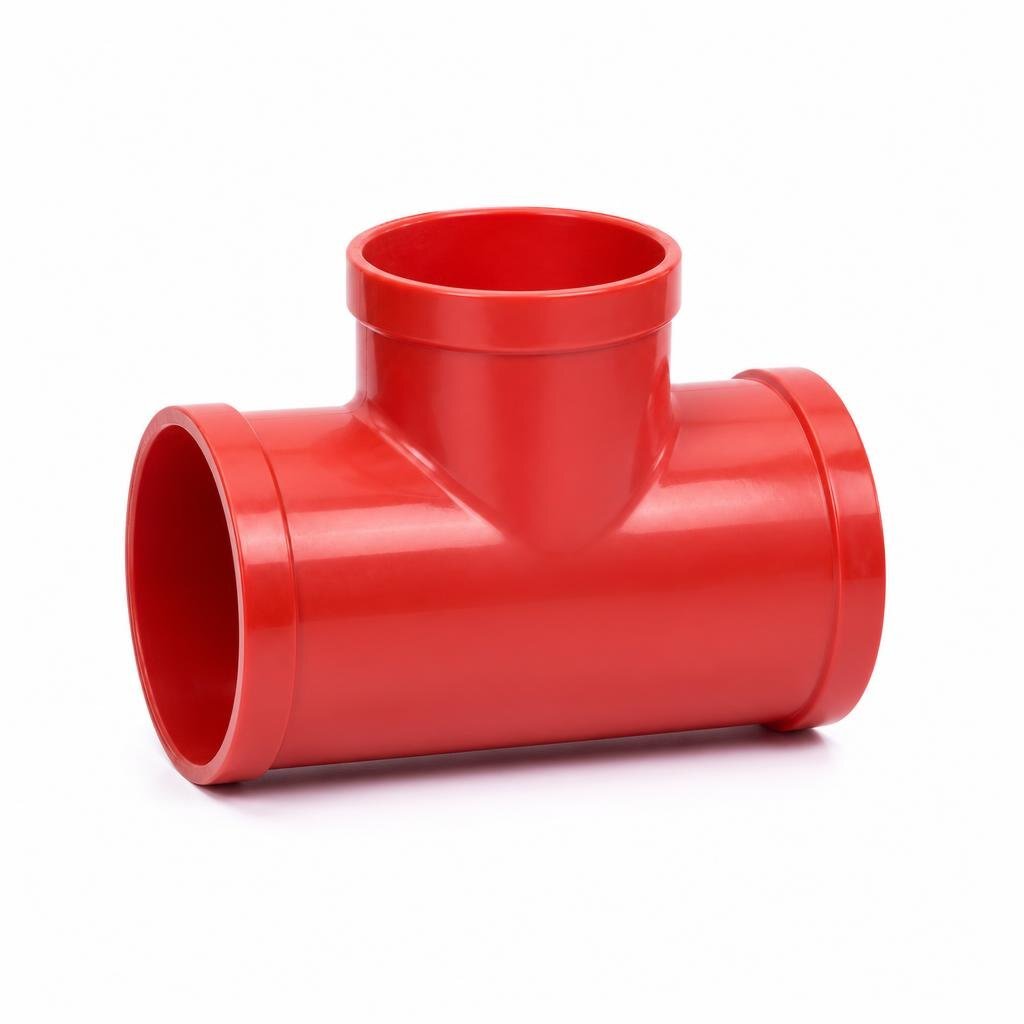 100 X 80MM PVC RED. TEE