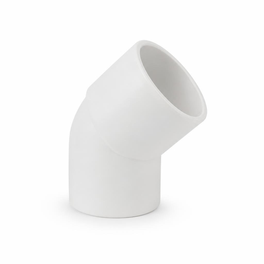 160MM X 45* UPVC ELBOW - UNSWEPT BEND