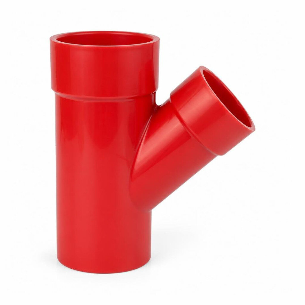 110 X 50MM UPVC RED. TEE I/O - SWEPT BRANCH