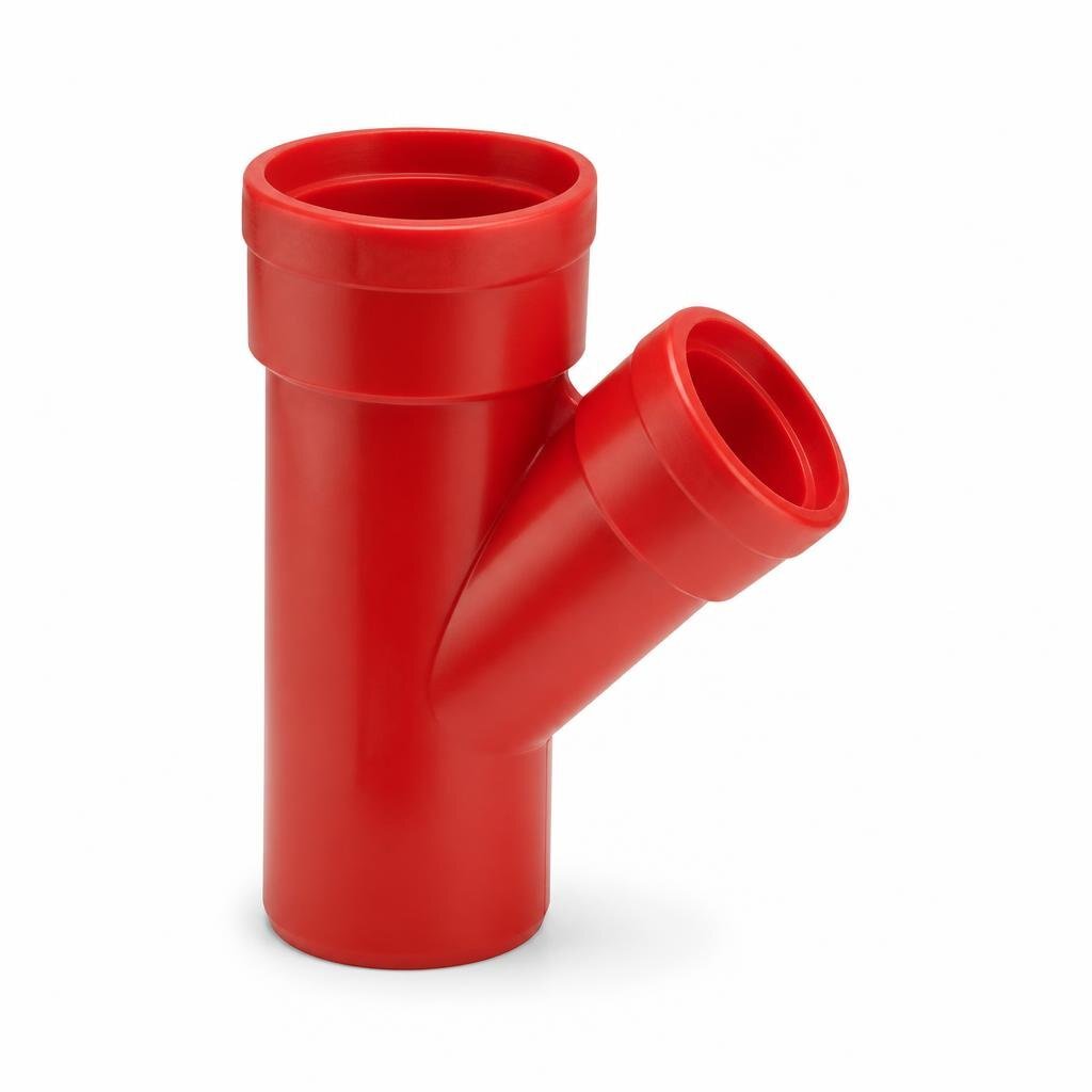 82 X 50MM UPVC RED. TEE - SWEPT BRANCH