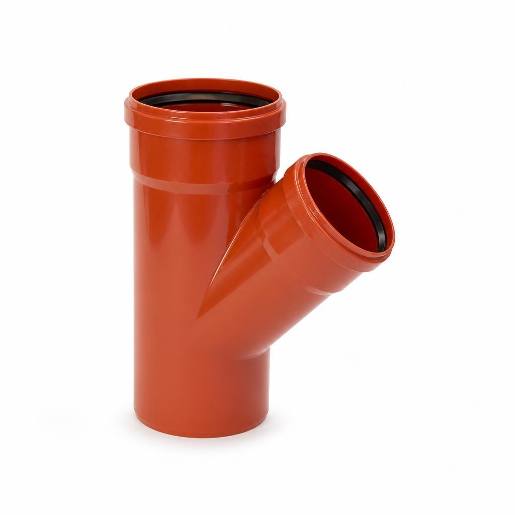 200 X 110MM UPVC RED. TEE - SWEPT BRANCH
