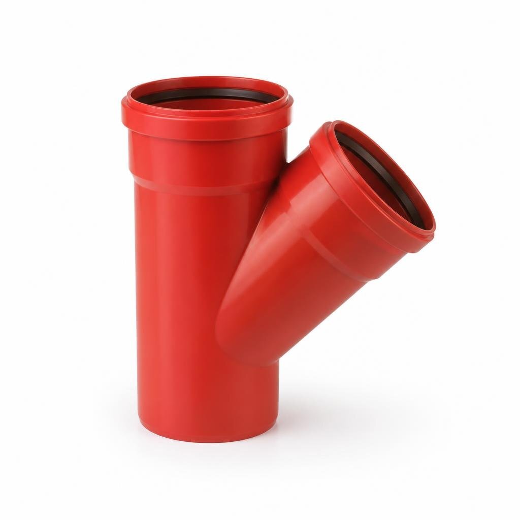110MM X 82MM UPVC Y RED. TEE - SWEPT BRANCH