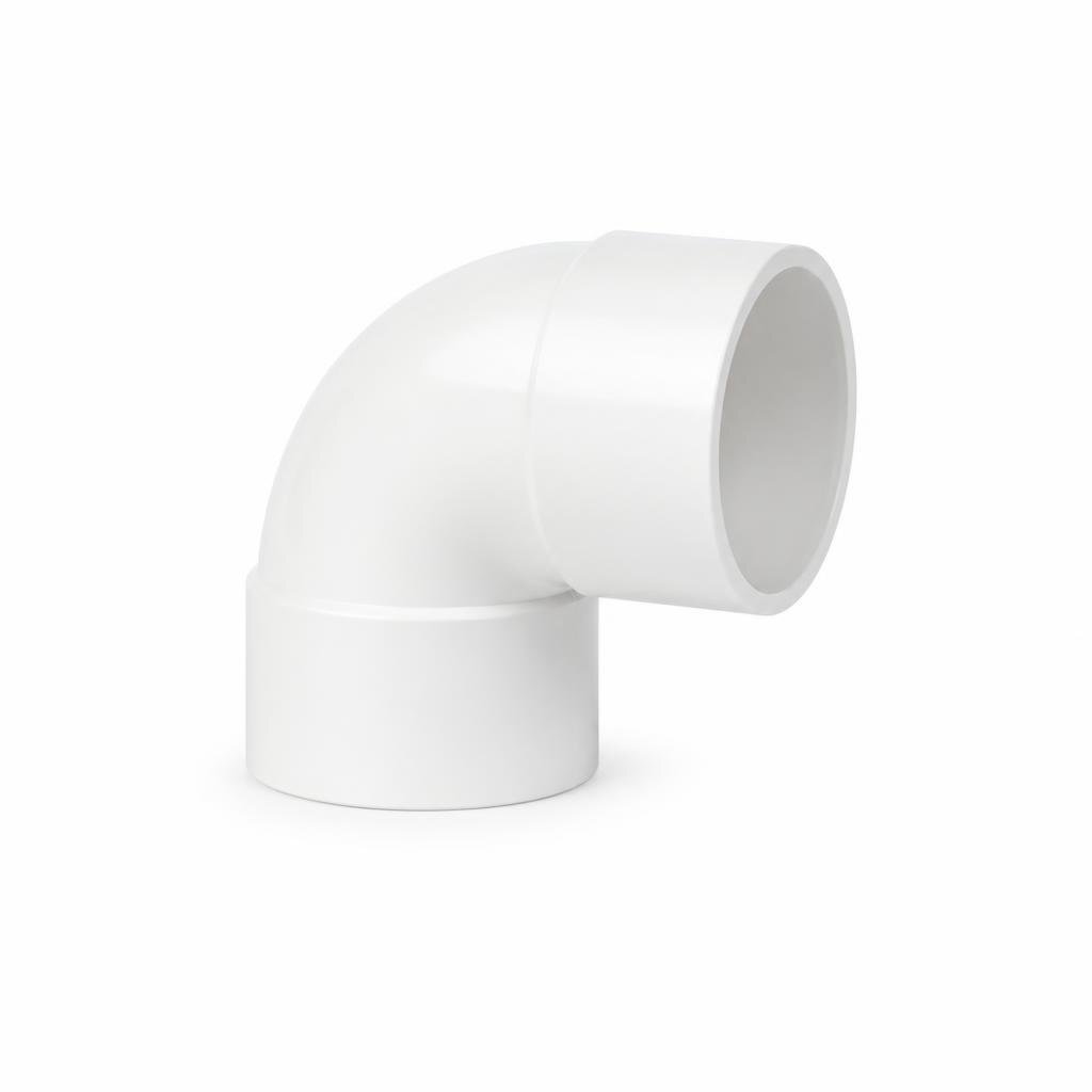 30MM UPVC FLUSH BEND - WHITE