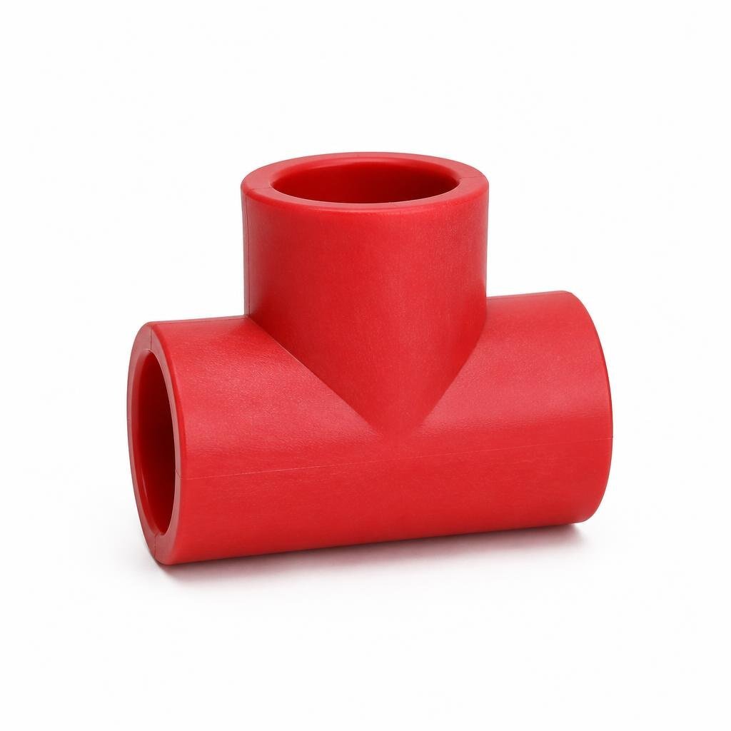 TR-767 25 X 20 X 25 BUTE-PE RED. TEE COLD WATER