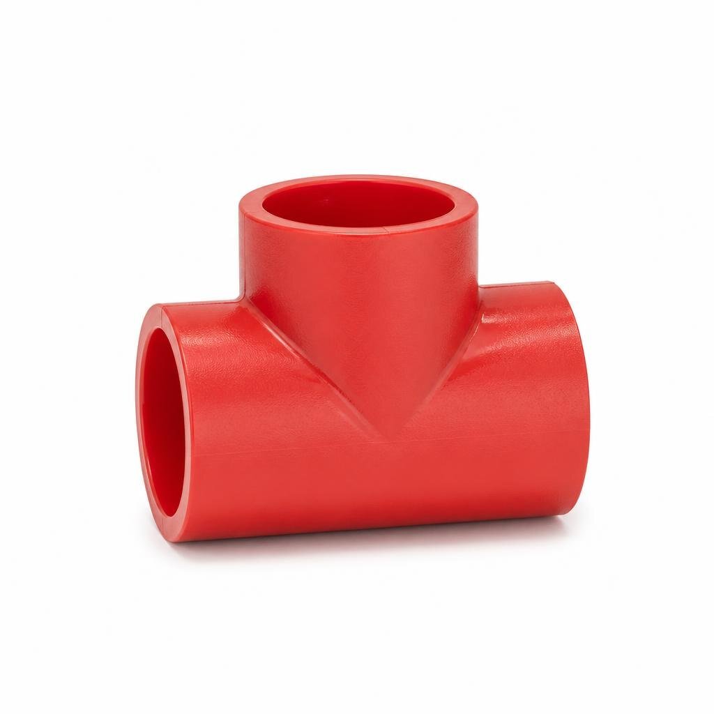 TR-977 32 X 25 X 25 BUTE-PE RED. TEE COLD WATER