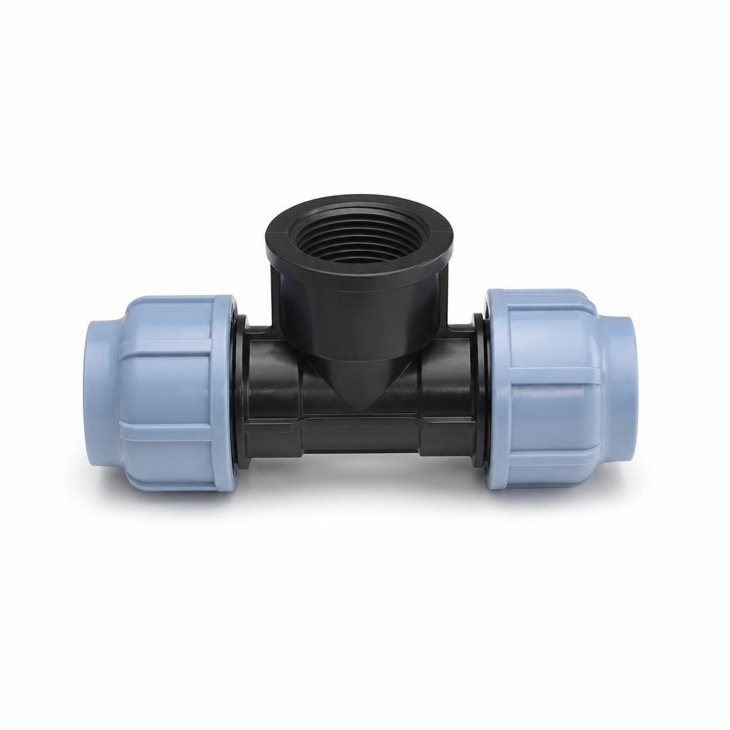 25MM X 1/2" POLY FEMALE TEE - FT
