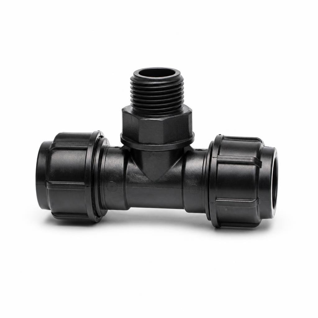 25MM X 3/4" POLY MALE TEE - MT