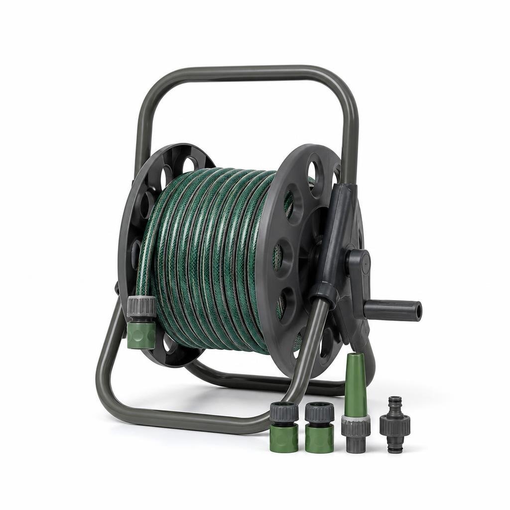 M-SNELL 20M GARDEN HOSE REEL SET