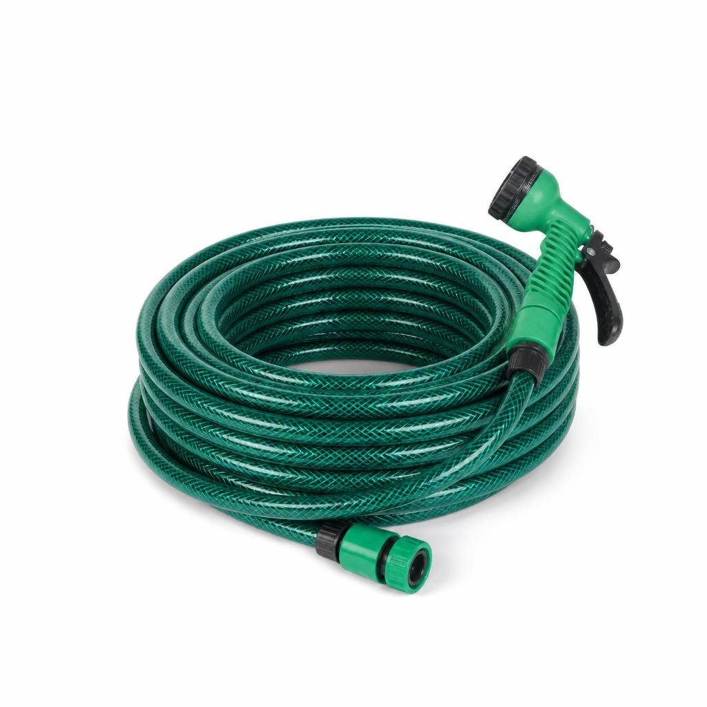 UNIMIND 15M NYLON GREEN HOSE W/NOZZLE