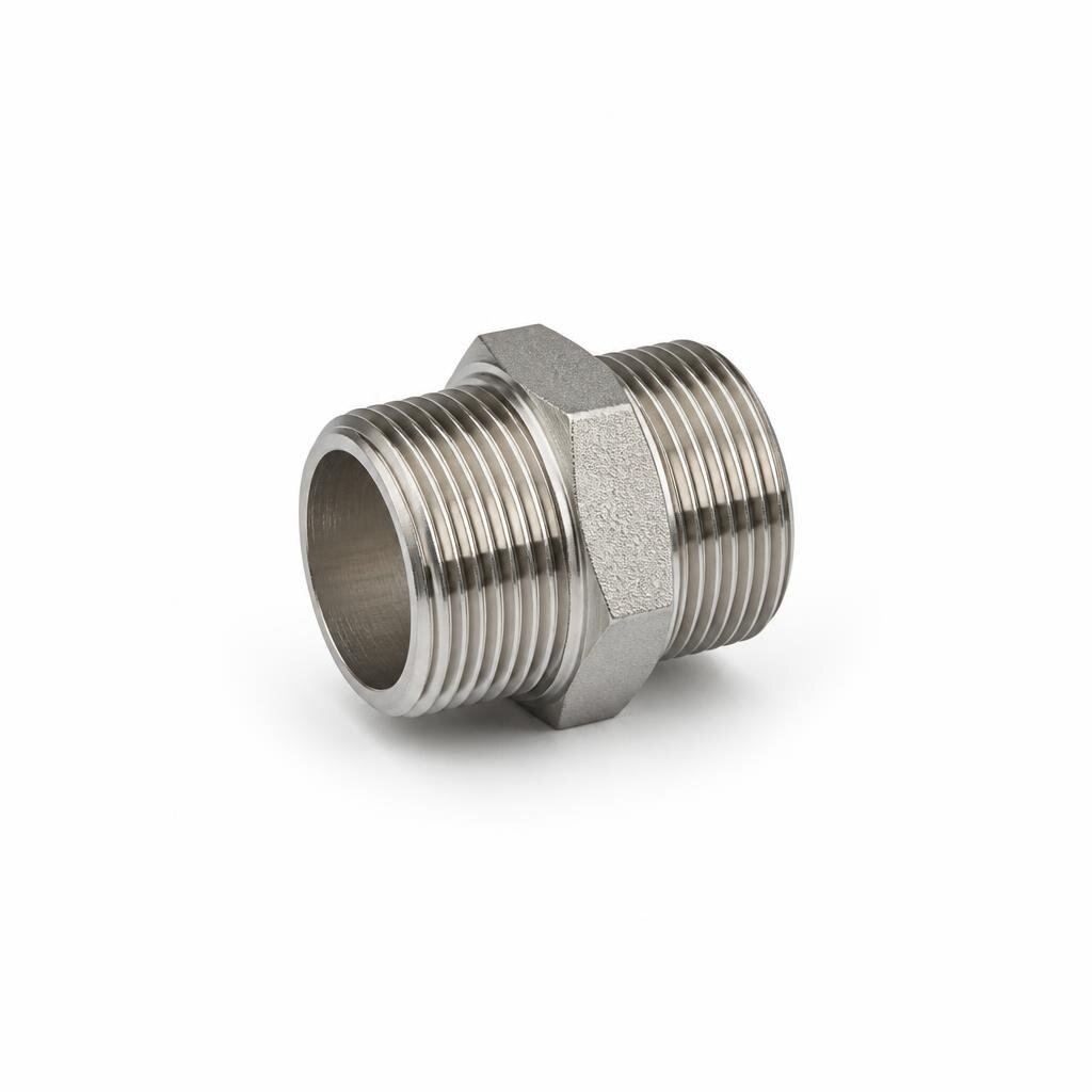 15MM S/STEEL HEXAGON NIPPLE
