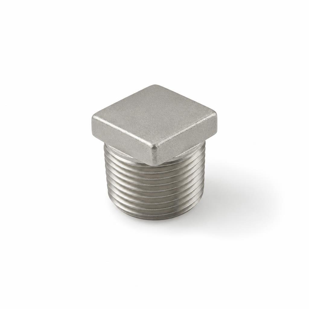 15MM S/STEEL SQUARE PLUG