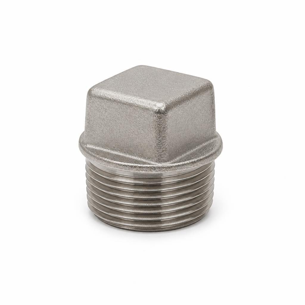 25MM S/STEEL SQUARE PLUG