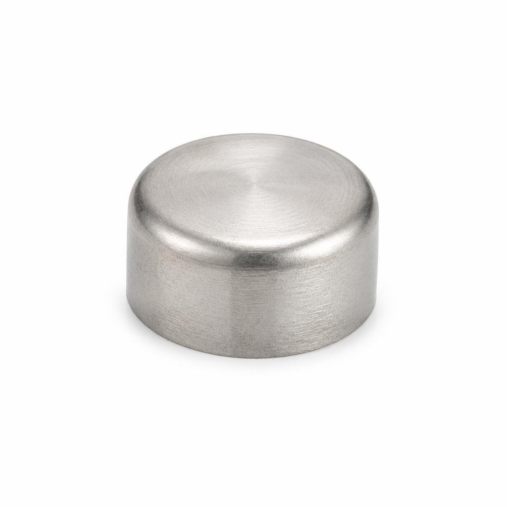15MM S/STEEL ROUND CAP
