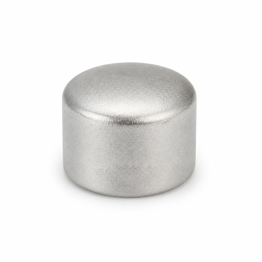 25MM S/STEEL ROUND CAP