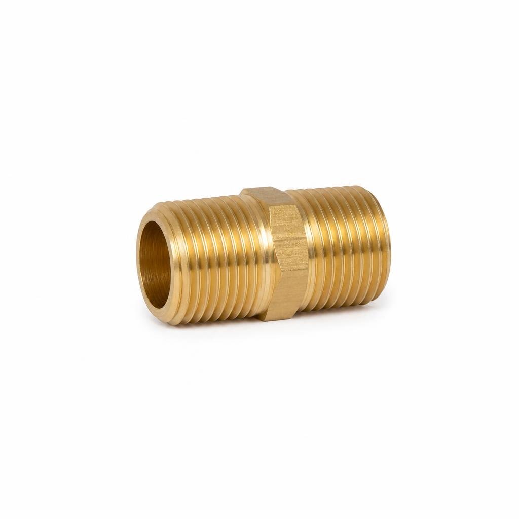 3/4" X 3/4" BRASS STRAIGHT NIPPLE M+M