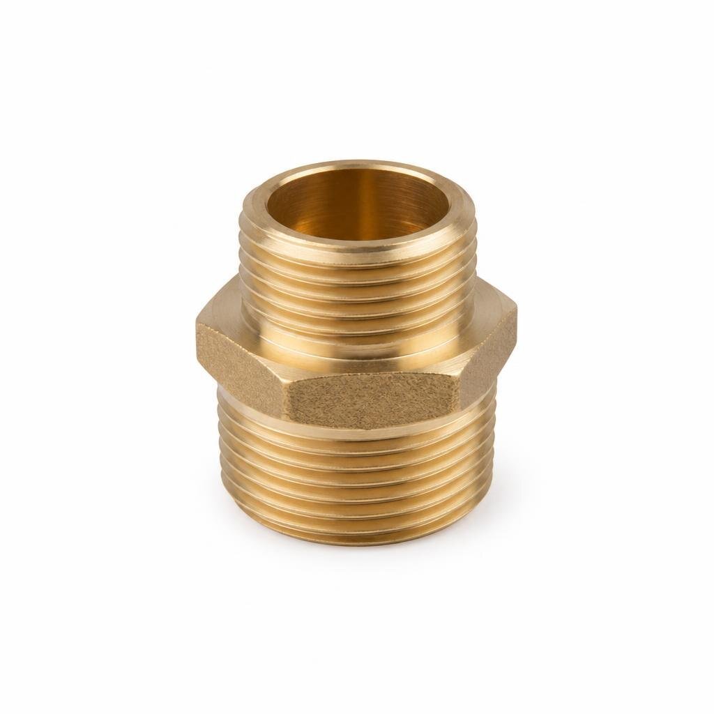 1/2" X 1" BRASS REDUCING BUSH M+F NIPPLE