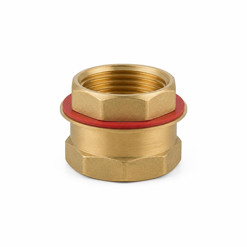 BRASS COUPLING FOR METER C/W RED GASKET