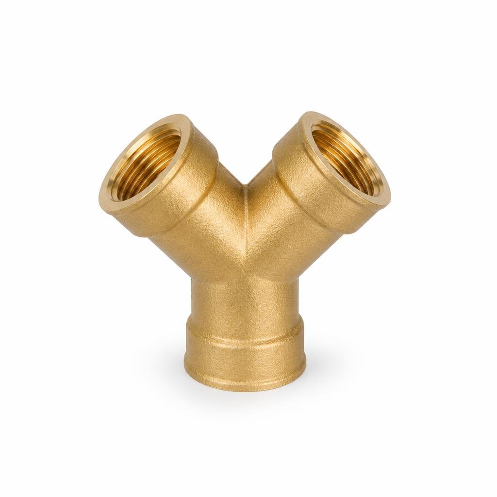 3/8" BRASS Y JOINT