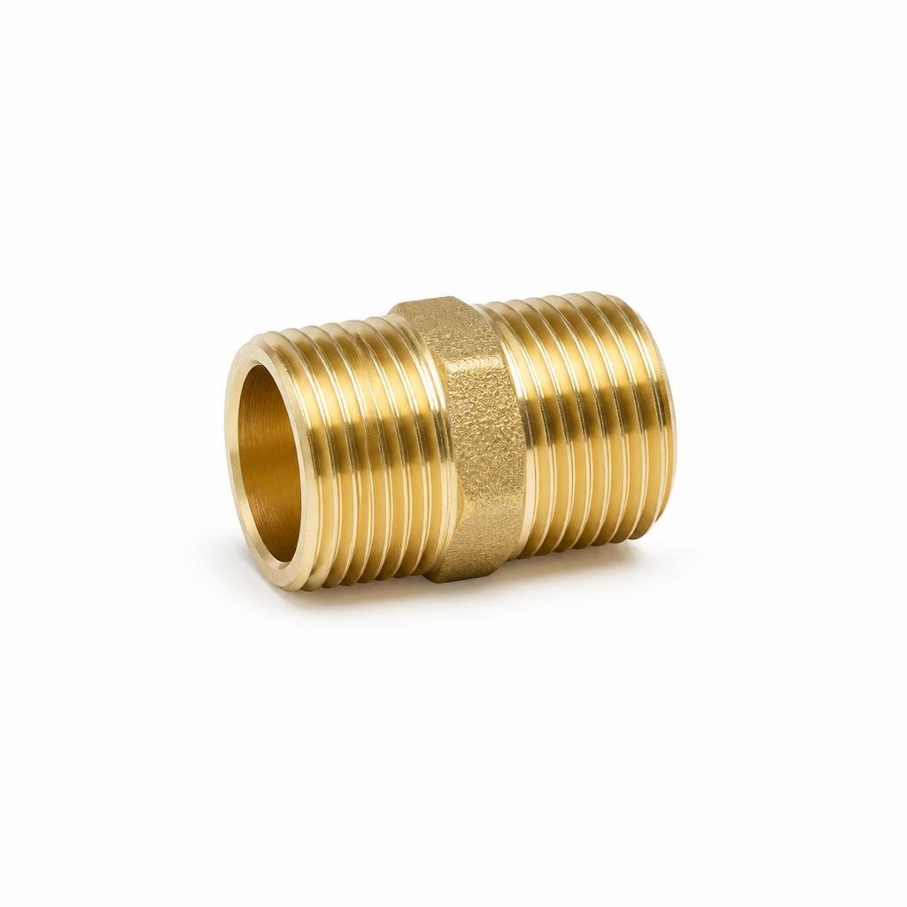3/4" BRASS EQUAL NIPPLE