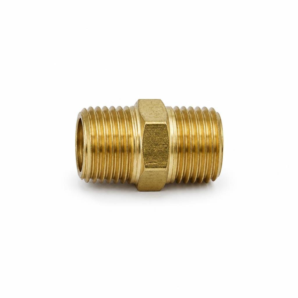 1/8" X 1/4" BRASS RED EQUAL NIPPLE