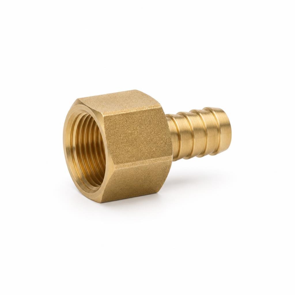 1/2"F X 3/8" BRASS SINGLE TAIL BARB