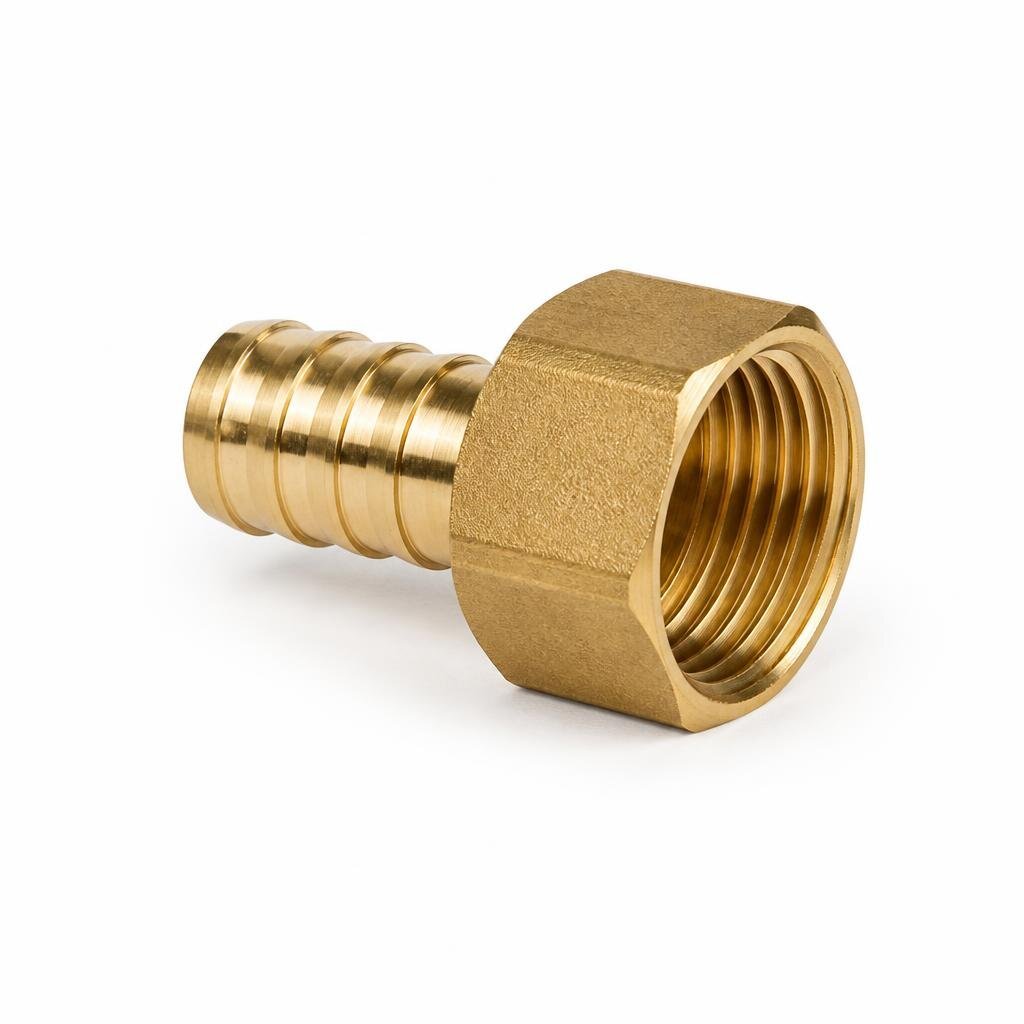 1/2" X 8MM BRASS INSIDE THREAD HOSE JOINT