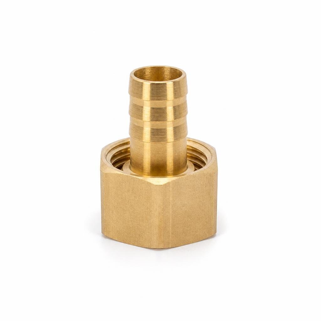 1/2" X 10MM BRASS INSIDE THREAD HOSE JOINT
