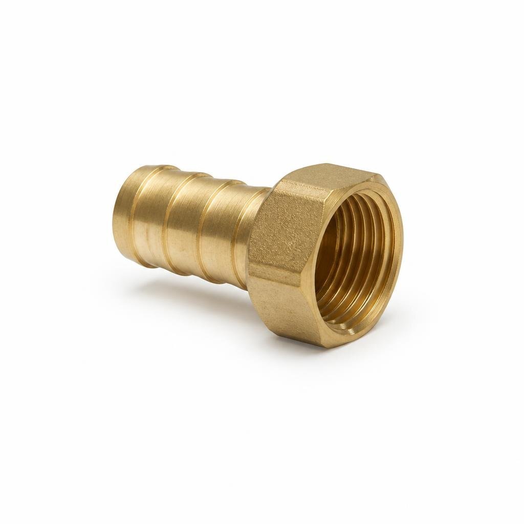 1/2" X 12MM BRASS INSIDE THREAD HOSE JOINT