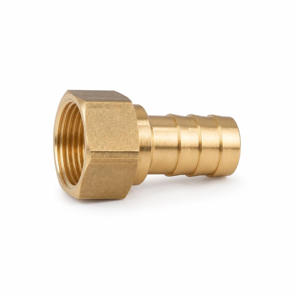1/2" X 16MM BRASS INSIDE THREAD HOSE JOINT