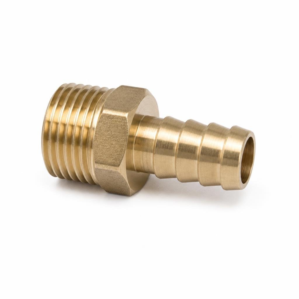 1/2" X 6MM BRASS OUTSIDE THREAD HOSE JOINT