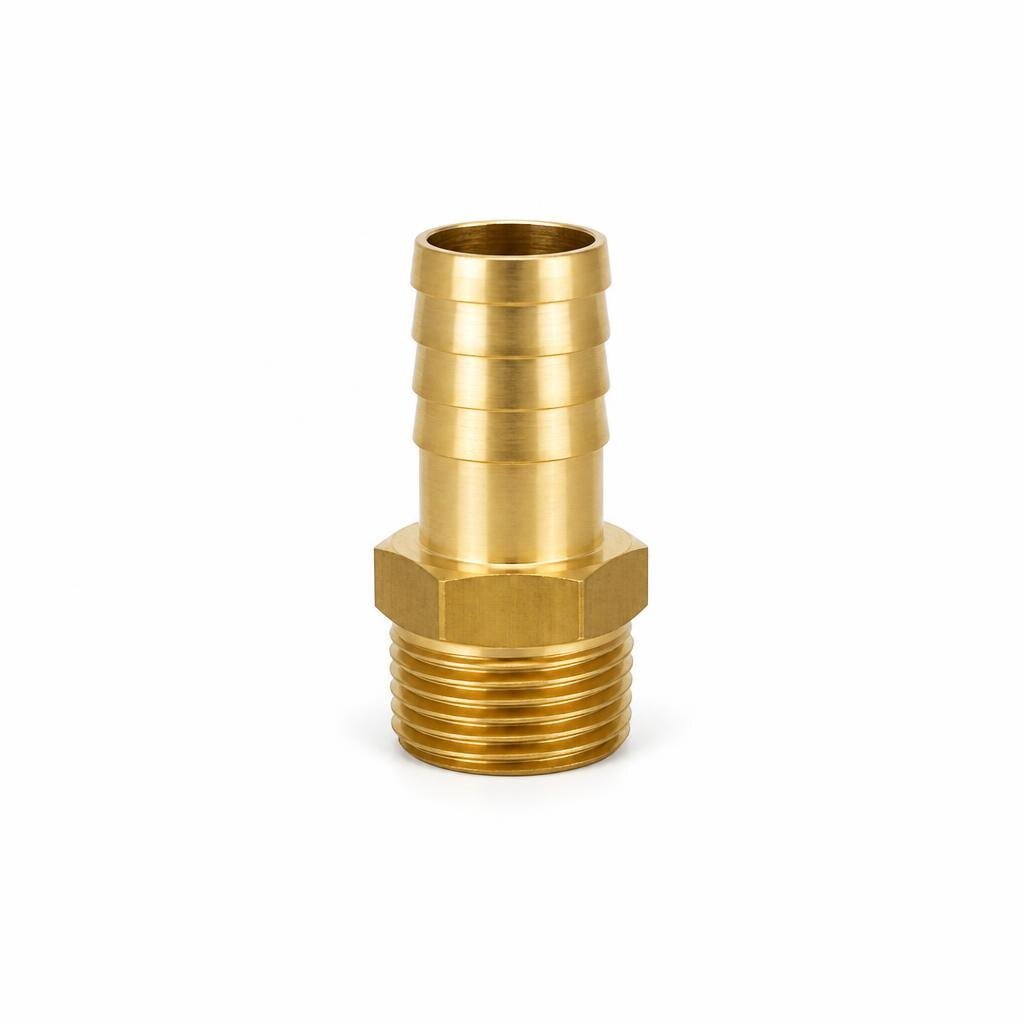 1/2" X 8MM BRASS OUTSIDE THREAD HOSE JOINT