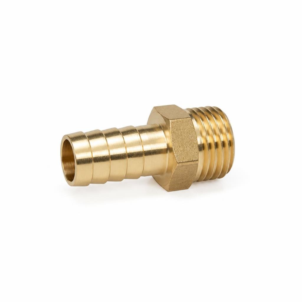 1/2" X 10MM BRASS OUTSIDE THREAD HOSE JOINT
