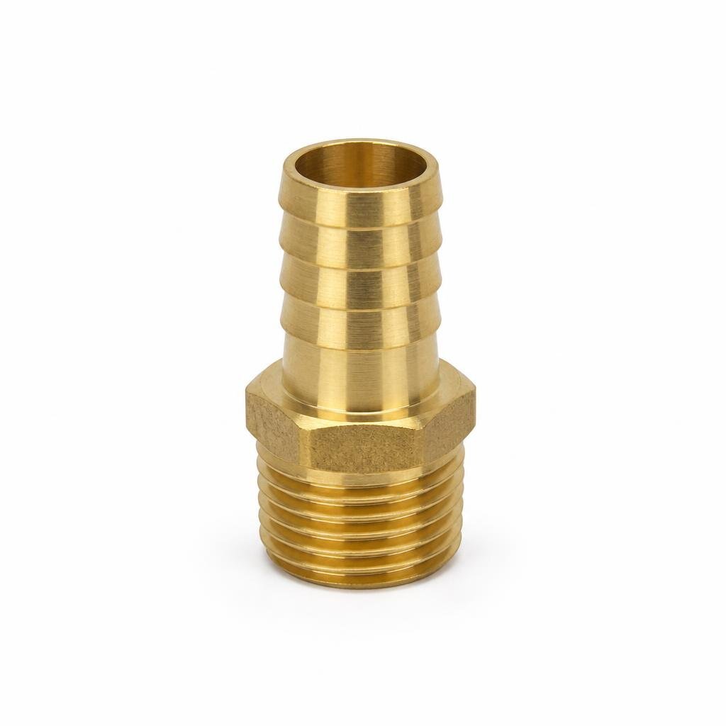 1/2" X 12MM BRASS OUTSIDE THREAD HOSE JOINT
