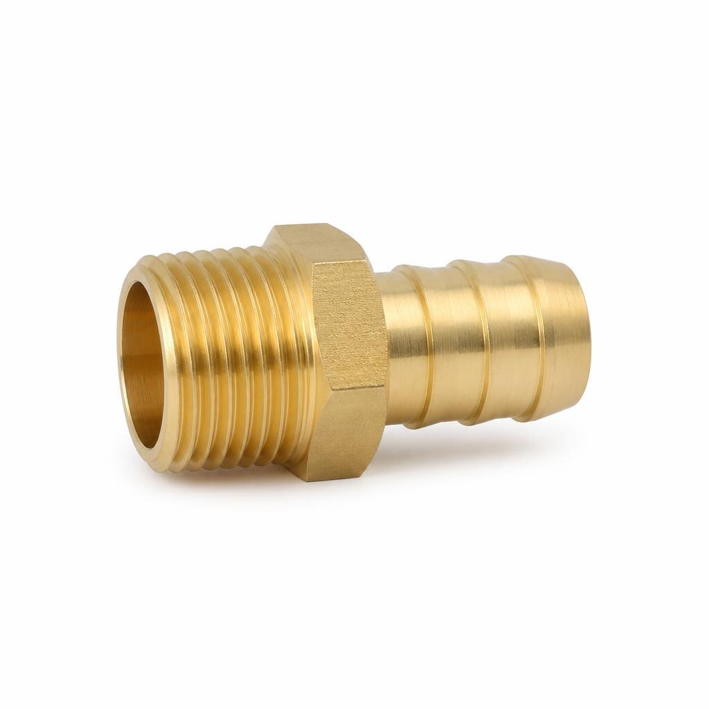 1/2" X 14MM BRASS OUTSIDE THREAD HOSE JOINT