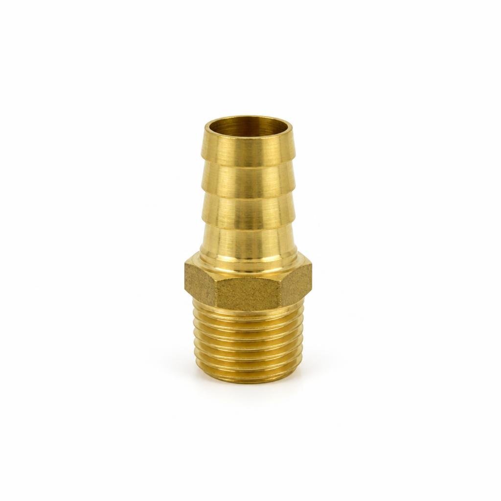 3/8" X 6MM BRASS OUTSIDE THREAD HOSE JOINT