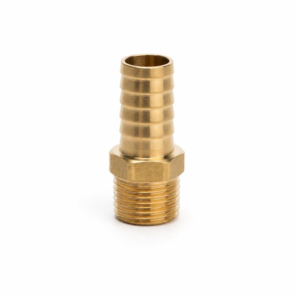 3/8" X 8MM BRASS OUTSIDE THREAD HOSE JOINT