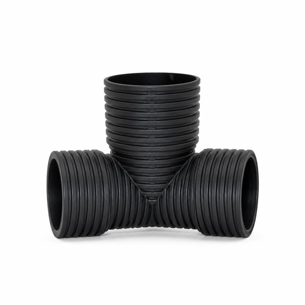 100MM HDPE CORRUGATED DRAINAGE TEE